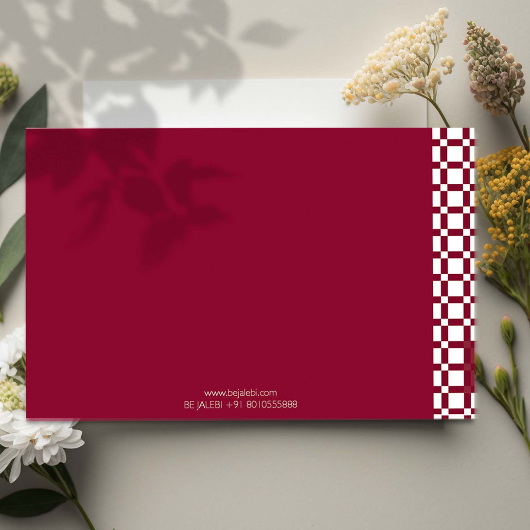 Maroon Floral Tag